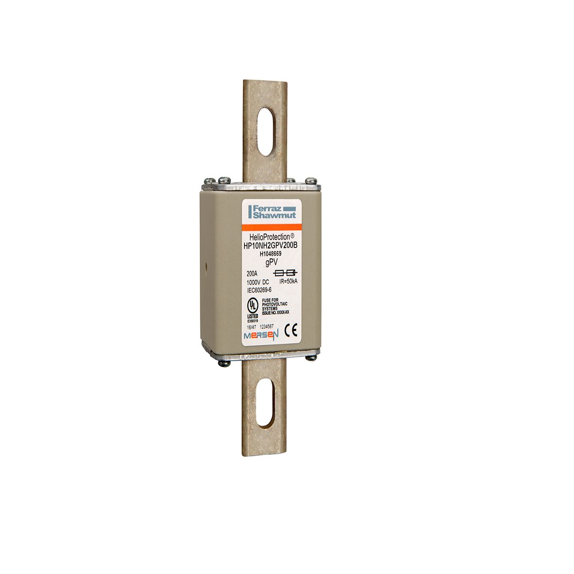 H1048669 - NH fuse-link gPV, 1000VDC, size 2, 200A, for direct mounting